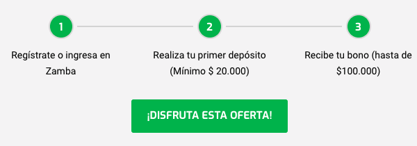 Cómo disfrutar de la oferta de bienvenida en Zamba Colombia