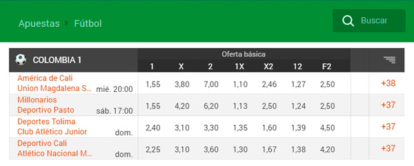 Luckia apuestas deportivas en Colombia