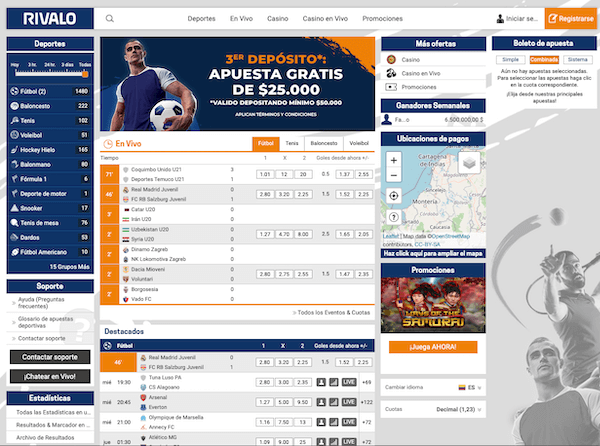 Bono de bienvenida Rivalo Colombia - Apuestas deportivas en Rivalo