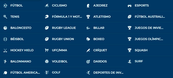 Rushbet deportes disponibles apuestas en Colombia