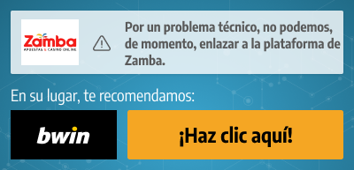 De momento no podemos enlazar a Zamba bono - Accede a Bwin