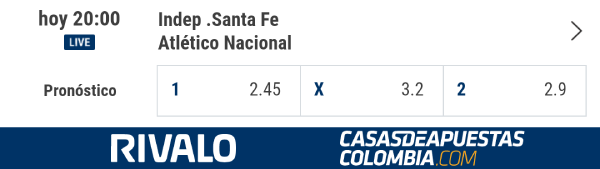 Copa Colombia Pronósticos Santa Fe vs Atlético Nacional Rivalo Apuestas