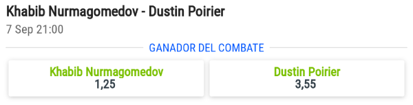 UFC 242 Apuestas Khabib vs Poirier Casa de apuestas Codere en Colombia