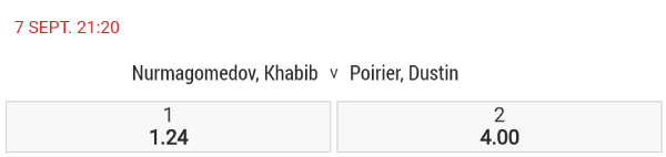 UFC 242 Apuestas Khabib vs Poirier Casa de apuestas Sportium en Colombia