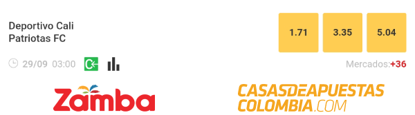 Liga Águila 2019-II Pronóstico Deportivo Cali vs. Patriotas FC Apuestas en Zamba Colombia