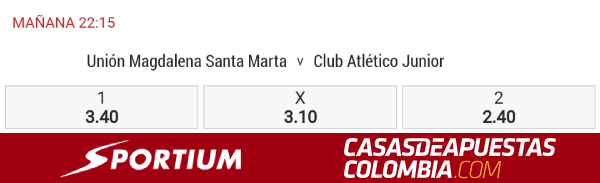 Liga Águila 2019-II Pronóstico Unión Magdalena vs Junior Apuestas Sportium Colombia