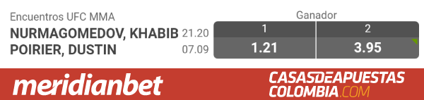 UFC 242 Khabib vs Poirier Apuestas Meridianbet Colombia