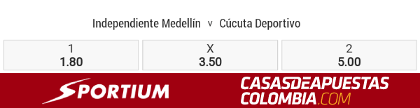 Apuestas Independiente Medellín vs Cucuta Deportivo - Liga Águila 2019-II