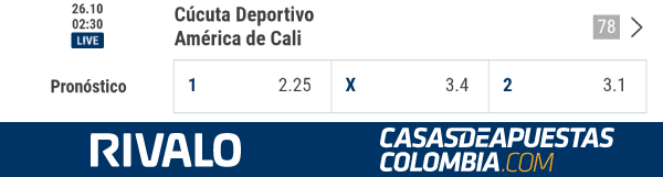Cuotas de apuestas - Cucuta vs America - Liga Águila 2019-II
