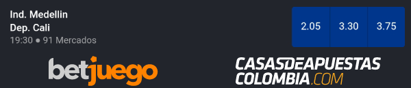 Copa Colombia 2019 - Independiente Medellín vs. Deportivo Cali - Apuestas Deportivas en Betjuego Colombia