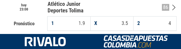 Apuestas Junior vs. Tolima - Liga Águila 2019-II