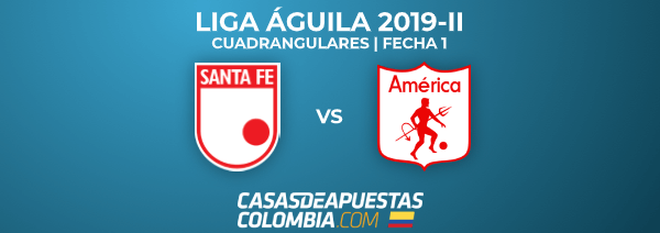 Liga Águila 2019-II Cuadrangulares Fecha 1 - Santa Fe vs. América de Cali