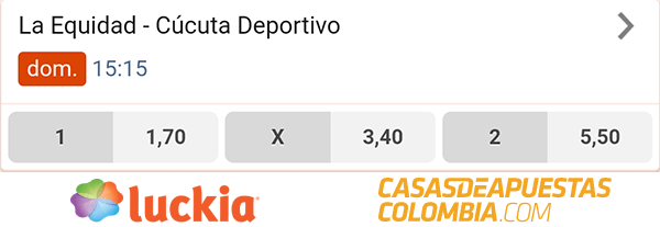 Cuotas de apuestas - La Equidad vs Cúcuta - Liga Águila 23/02/2020