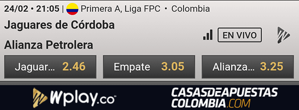 Cuotas de apuestas - Jaguares vs Alianza Petrolera - Liga Águila 24/02/20