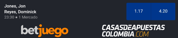 Cuotas de apuestas - UFC 247: Jon Jones vs. Dominick Reyes - 08/02/20