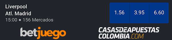 Cuotas de apuestas - Liverpool vs Atlético de Madrid - Champion's League 11/03/20