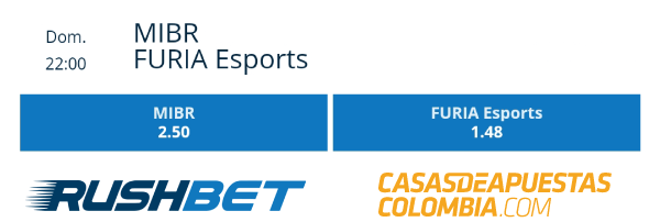 Cuota de apuestas ESL One Road to Rio Norteamérica: MIBR vs. Furia