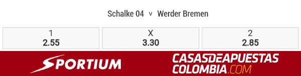 Cuotas de apuestas - Schalke 04 vs. Werder Bremen