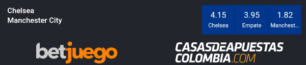 Cuotas de apuestas - Chelsea vs. Manchester City - Premier League 25/06/20