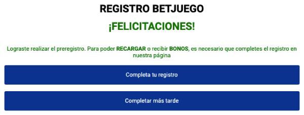 Registro Betjuego - Formulario