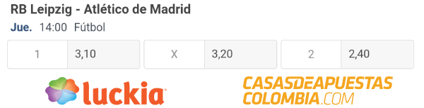 Cuotas de apuestas - Leipzig vs. Atlético Madrid - Champions League 13/08/20