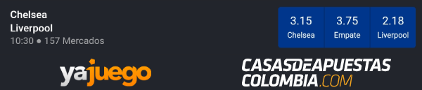 Cuotas de apuestas - Chelsea vs. Liverpool - Premier League 20/09/20