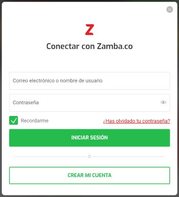 Registro Zamba Colombia - Paso 2