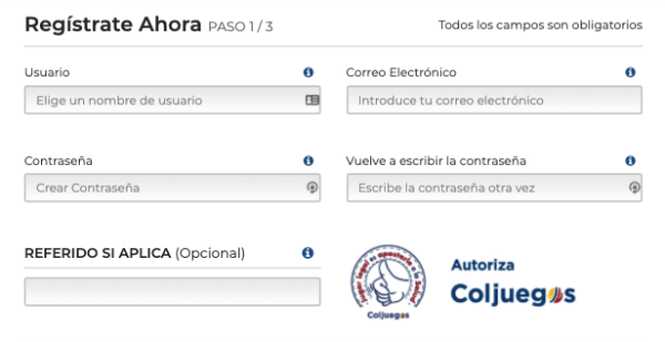 Rushbet Colombia - Reseña de Opinión - Formulario de Registro