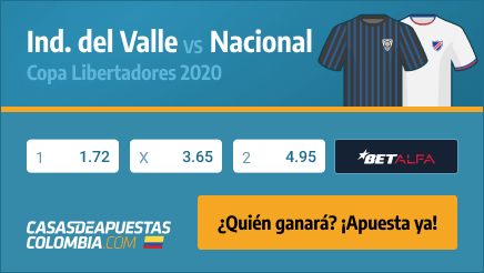 apuestas Independiente del Valle vs. Nacional | Copa Libertadores 25/11/20