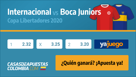 Apuestas Internacional vs. Boca Juniors - Copa Libertadores 2020 - 25/11/20