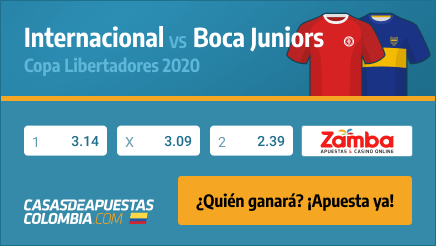 Apuestas Internacional vs. Boca Juniors - Copa Libertadores 02/12/20