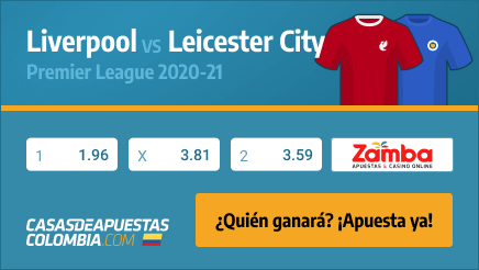 Apuestas Liverpool vs. Leicester City - Premier League 22/11/20
