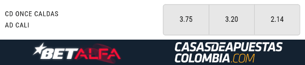Apuestas Once Caldas vs. Deportivo Cali - Liga Betplay 08/11/20