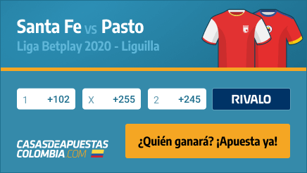 Apuestas Santa Fe vs. Pasto Liga Betplay - 29/11/20
