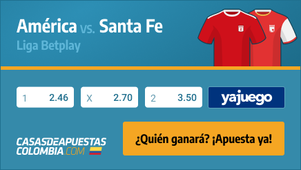 Apuestas Pronósticos América vs. Santa Fe - Liga Betplay 18/02/21