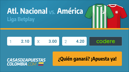 Apuestas Pronósticos Atl. Nacional vs. América Liga Betplay 21/02/21