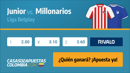 Apuestas Pronósticos Junior vs. Millonarios - Liga Betplay 23/02/21
