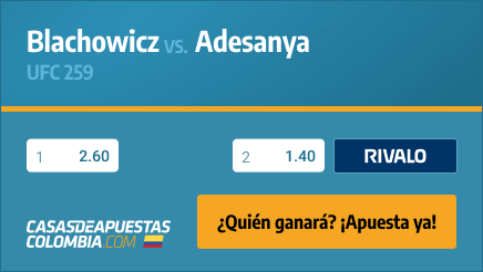 Apuestas Pronósticos Blachowicz vs. Adesanya - UFC 259 06/03/21