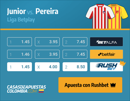 Apuestas Pronósticos Junior vs. Pereira - Liga Betplay 20/03/21