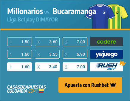 Apuestas Pronósticos Millonarios vs. Bucaramanga - Liga Betplay 28/03/21