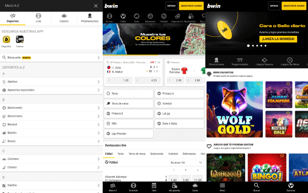 Análisis de Bwin Colombia - Aplicación Móvil para Android, iOs y Navegador