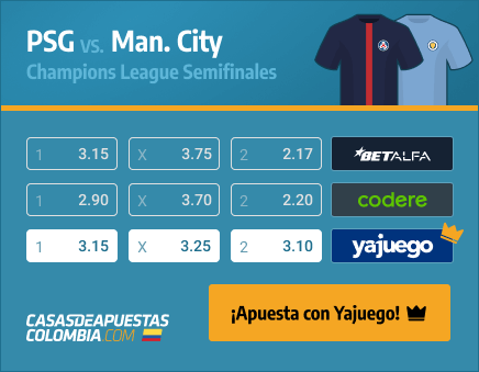 Apuestas Pronósticos PSG vs. Man. City - Champions League 28/04/21