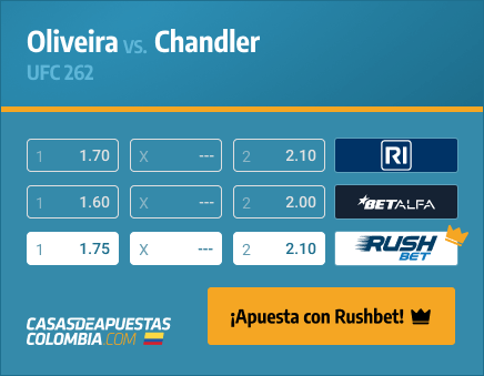 Apuestas Pronósticos Oliveira vs. Chandler - UFC 262 15/05/21