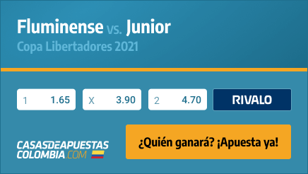 Pronósticos Fluminense vs. Junior - Copa Libertadores 2021 - Cuotas en casasdeapuestas-colombia.com
