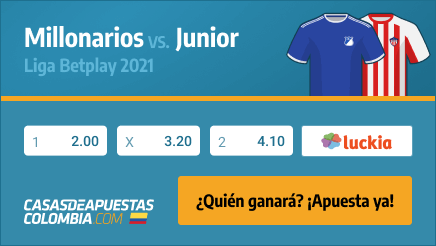 Apuestas y Pronósticos Millonarios vs. Junior 13/06/21 - Liga Betplay 2021 - Casasdeapuestas-colombia.com