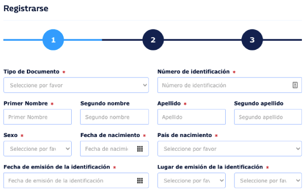 Formulario Registro William Hill Colombia - Casas de apuestas en Colombia