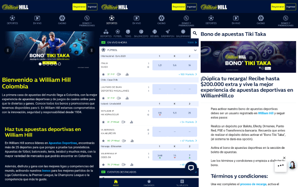 William Hill App - Casas de apuestas en Colombia