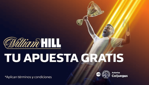 Bono Tu Apuestas Gratis con William Hill Colombia - hasta $1.000.000 COP