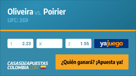 Apuestas Pronósticos UFC 269 Oliveira vs. Poirier 11/12/21 - casasdeapuestas-colombia.com