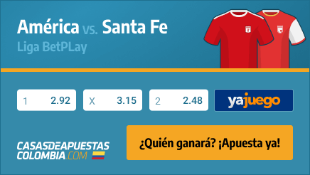 Apuestas Pronósticos América vs. Santa Fe - Liga Betplay 07/02/22